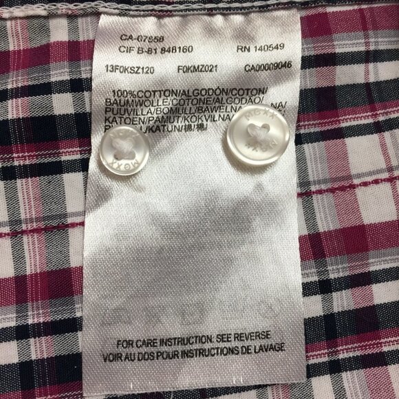 Mexx Long Sleeve Red/White/Black Slim Fit Checkered Button Down Shirt Sz Large - Picture 3 of 7